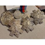 Set of Four Army Cap Badges inc Blackwatch Highland Regiment of Canada + Royal Highlanders, and Two