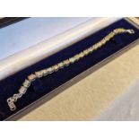 Cased 925 Silver Moonstone Bracelet