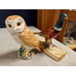 Beswick Pheasant & Owl - ref 1774
