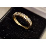 9ct White and Yellow Gold Eternity Ring, 2.6g, size M