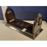 19th Century Antique Betjemanns Patent (16633) Arts & Crafts Bookends/Book Trough, marked R.B. Earp,