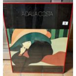 Vintage Amleto Dalla Costa Fashion Print, signed 1980 - 49x65cm