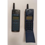 Quartet of Retro Mobile Phones inc Ericsson A1018s, 1888 World, and Two Siemens C35 models