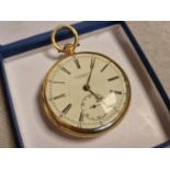Gold Gilded Hallmarked (Chester) Silver PW Roberts of Liverpool Pocketwatch
