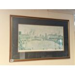 LS Lowry (1887-1976) Limited Edition 91/350 Lancashire Cricket Ground Framed Print w/Artists Proof -