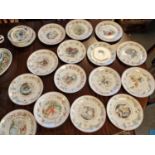Collection of Fifteen Wedgwood Barlaston Peter Rabbit Plates