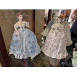 Pair of Limited Edition Royal Worcester Lady Figures/Figurines inc 'The First Quadrille' and 'The La