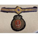 Pair of German WWII World War Two Naval Badges/Lapel