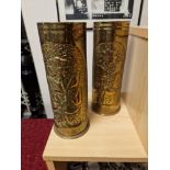 Pair of WWI Army Trench Art Shells