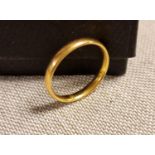 22ct Gold Wedding Band Ring - size I, 2g