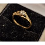 9ct Gold & Diamond Engagement Ring - size N