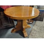 Yorkshire Oak Occasional Table - 43cm tall, 55cm diameter top