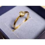 Vintage 18ct Gold and Diamond Engagement Ring - size N+0.5