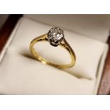 18ct Gold & Diamond Engagement Ring - size J