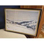 Signed Peter Brook Print of a Winter Scene