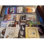 Collection of Various LP Vinyl Records, mostly Folk and then an 80's-90's mix