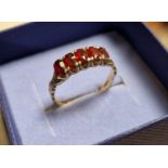 9ct Gold and Garnet Dress Ring - size N, 2g