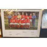 Trio of England Football World Cup 1966 Signed Photograph Memorabilia pieces, inc a lovely Bobby Rob