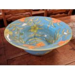 Large & Deep Laurie Gates Floral Fruit Bowl