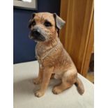 Border Fine Arts Resin Figure of a Border Terrier - approx 32cm tall