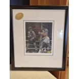 Framed and Signed Muhammad Ali and Spinks Boxing Photograph with Certificate - Sporting Interest, 38