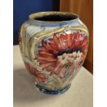 Vintage, likely 1950's, Moorcroft 'MacIntyre Brown Chrysanthemum' Wide Vase - 20cm tall