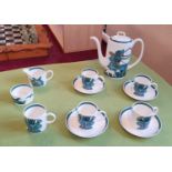 Two Sets of Retro Coffee Ware Sets, one a Wedgwood Susie Cooper Egyptian Ashmun set and the other a