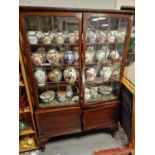 Edwardian Two-Part Glass Panelled Display Cabinet