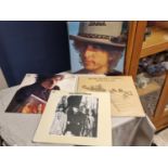 Collection of Four Folk 1960's LP Vinyl Records by Bob Dylan