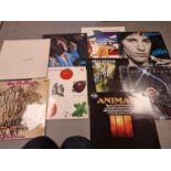 Collection of 9 Classic Rock and 60's Beat and Blues Vinyl LP Records inc Beatles White Album, Cream