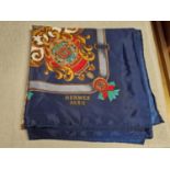 Vintage Hermes Paris 1970's Silk Scarf