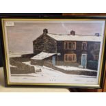 Framed Pencil Signed Peter Brook (1927-2009) Print 'B&B' - 36cm x 30cm