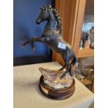 Royal Doulton DA 234 'Cancara the Black Horse' Figurine with base - height approx 42cm, Equestrian I