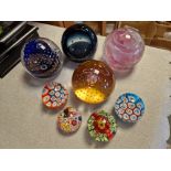 Collection of Various Glass and Crystal Paperweights inc Caithness