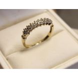 9ct Gold & Diamond Half Eternity Ring, size L+0.5