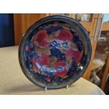 Early Signed Moorcroft Peaches & Grapes Decorative Plate - 18.5cm diameter