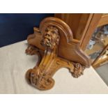 Early 20th Century Carved Oak Bible Shelf - Mouseman Interest