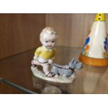 Wade Porcelain Mabel Lucie Attwell Boy and Dog Figure