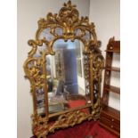 Very Large French Louis XV Style Rococo Gilt Mirror