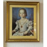 Framed Print of a 17th Century Young Lady
