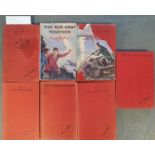 A Collection of 7 Vintage Hardback 'Famous Five' books by Enid Blyton, comprising 'Five Get Into a F