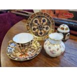 Quartet of Royal Crown Derby China Pieces, inc Royal Antoinette and Imari 2451 + 1128