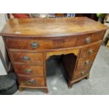 Bow-Fronted Antique 19th Century Desk