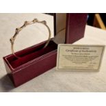 Brooks & Bentley Boxed 9ct Gold & Ameythst Bangle - 8.8g