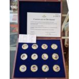 Cased Complete Windsor Mint 'Diana - Her Life in Pictures' Set of 12 Commemorative Coins