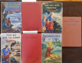 A Collection of 7 Vintage Hardback Books by Enid Blyton, comprising 'Five Go to Billycock Hill' and