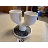 Troika Studio Art Pottery Double Egg Cup - 'Cornwall' and artist signature to base, 9cm tall