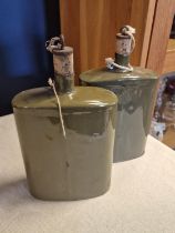 Pair of Vintage Military Water Bottle Flasks