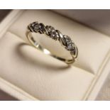 9ct Gold & Diamond Half Eternity Ring, size P, 2.8g inc 0.33ct worth of diamods