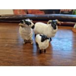 Beswick Pottery Trio of Sheep